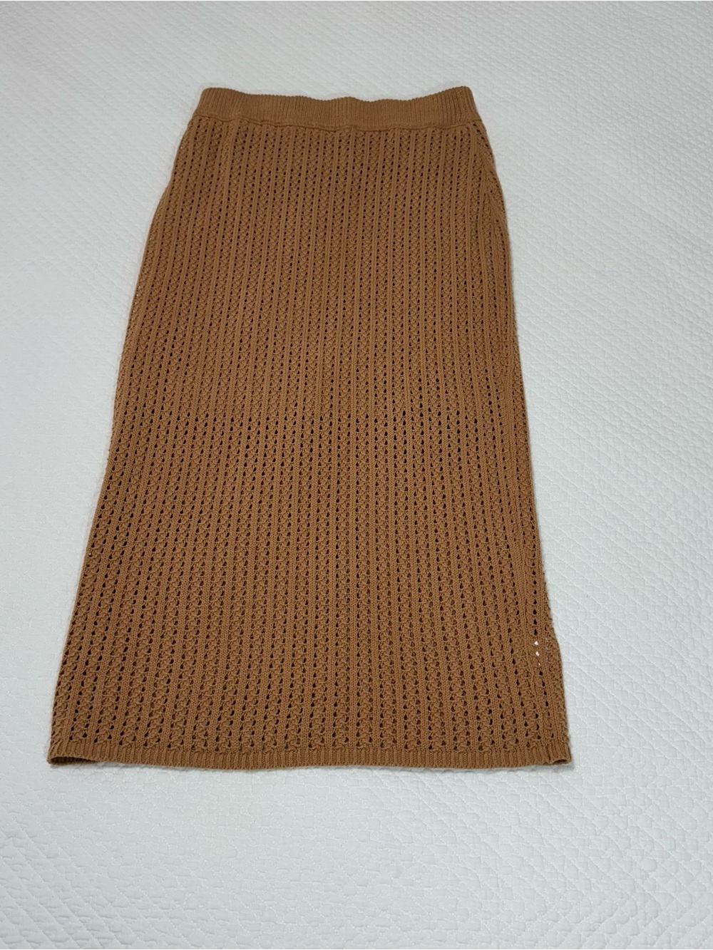 RACHEL Rachel Roy Knit Midi Skirt - Camel Brown